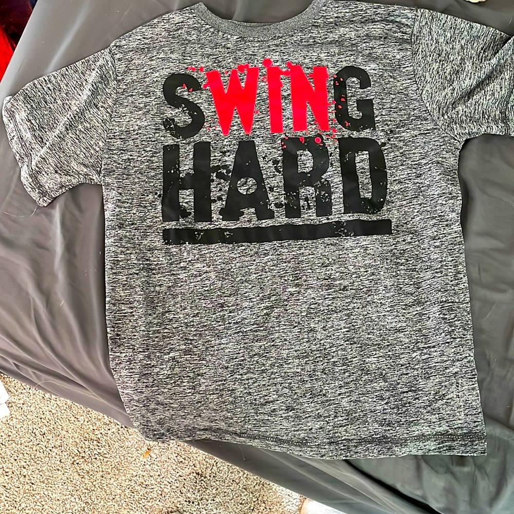 grey swing hard tee